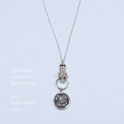 Kamon Jaguar Necklace - Going up Wisteria in a circle