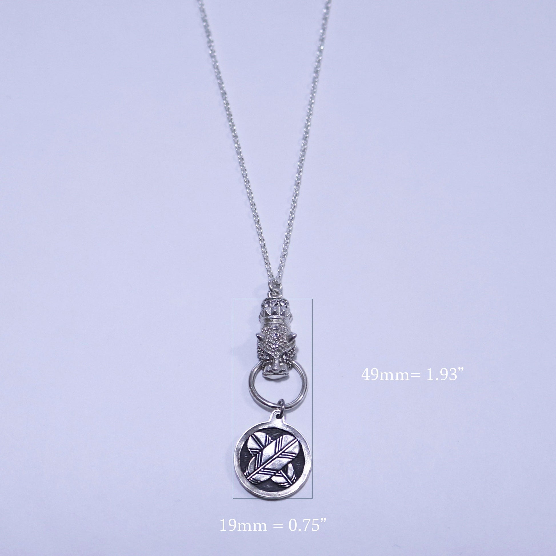 Kamon Jaguar Necklace - Weeping Wisteria in a circle