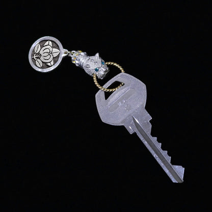 Kamon Jaguar Key accessory - Hikone Tachibana in a circle