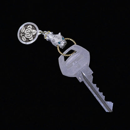 Kamon Jaguar Key accessory - Hikone Tachibana in a circle