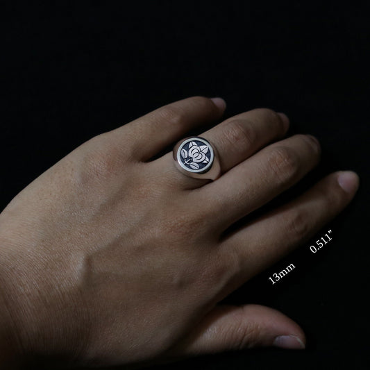 Small Ring - Japanese Kamon ring - Hikone Mandarine Orange - Hikone Tachibana
