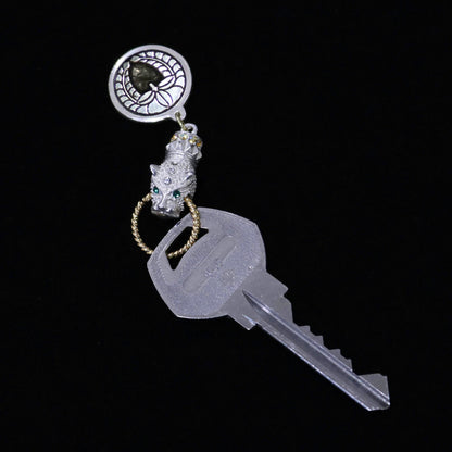 Kamon Jaguar Key accessory - Weeping Wisteria in a circle