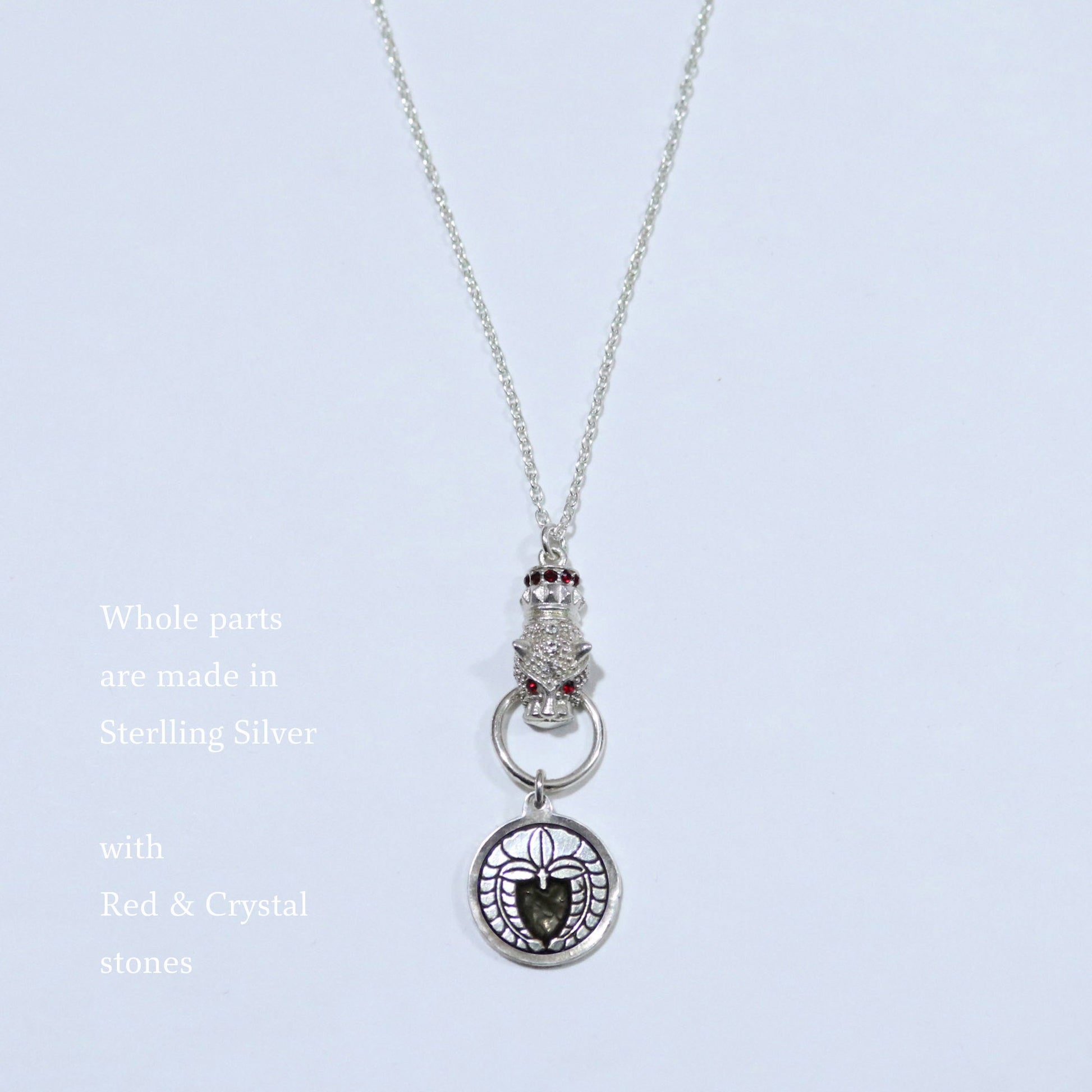 Kamon Jaguar Necklace - Weeping Wisteria in a circle
