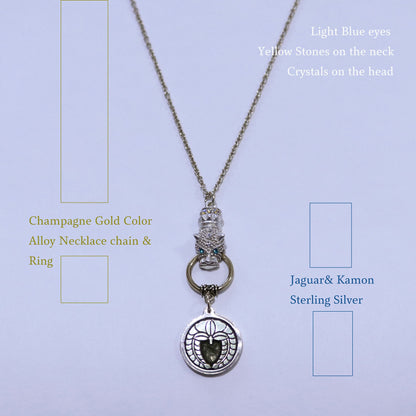 Kamon Jaguar Necklace - Weeping Wisteria in a circle