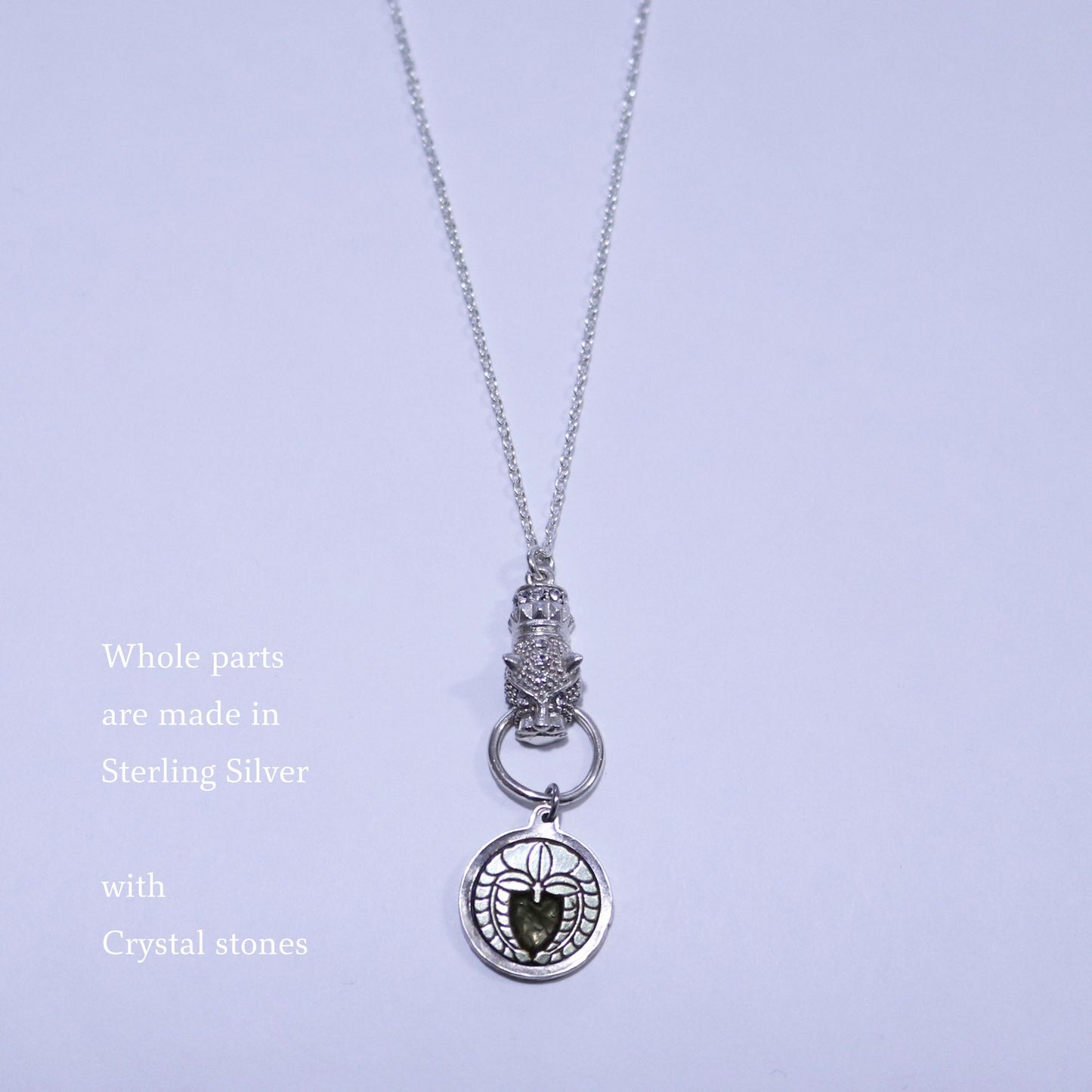 Kamon Jaguar Necklace - Weeping Wisteria in a circle