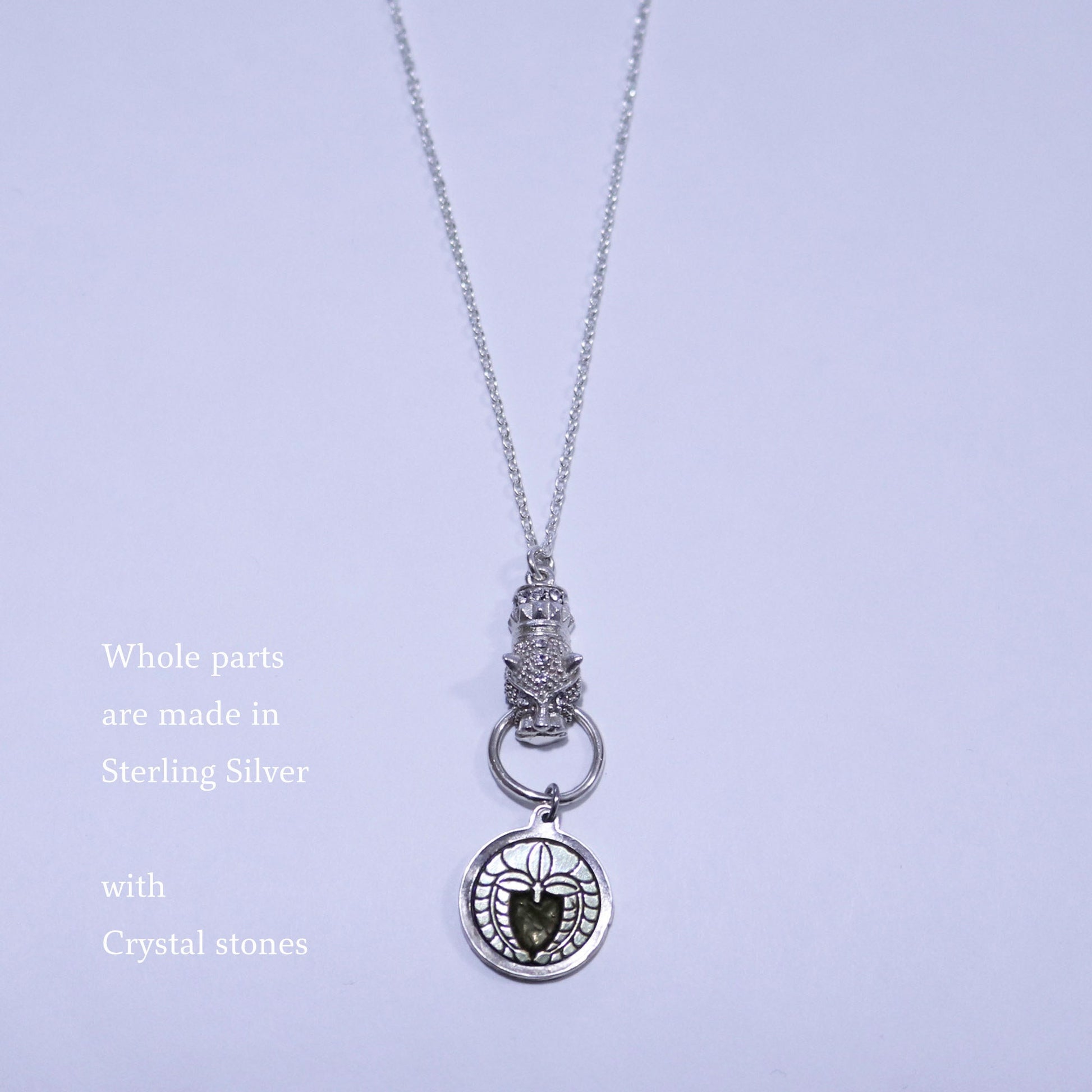 Kamon Jaguar Necklace - Weeping Wisteria in a circle