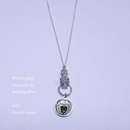 Kamon Jaguar Necklace - Weeping Wisteria in a circle
