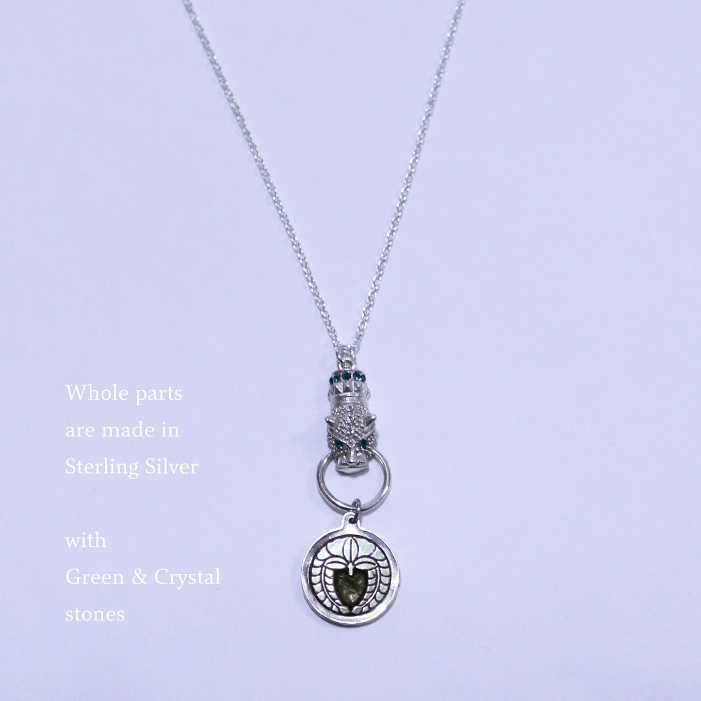Kamon Jaguar Necklace - Weeping Wisteria in a circle