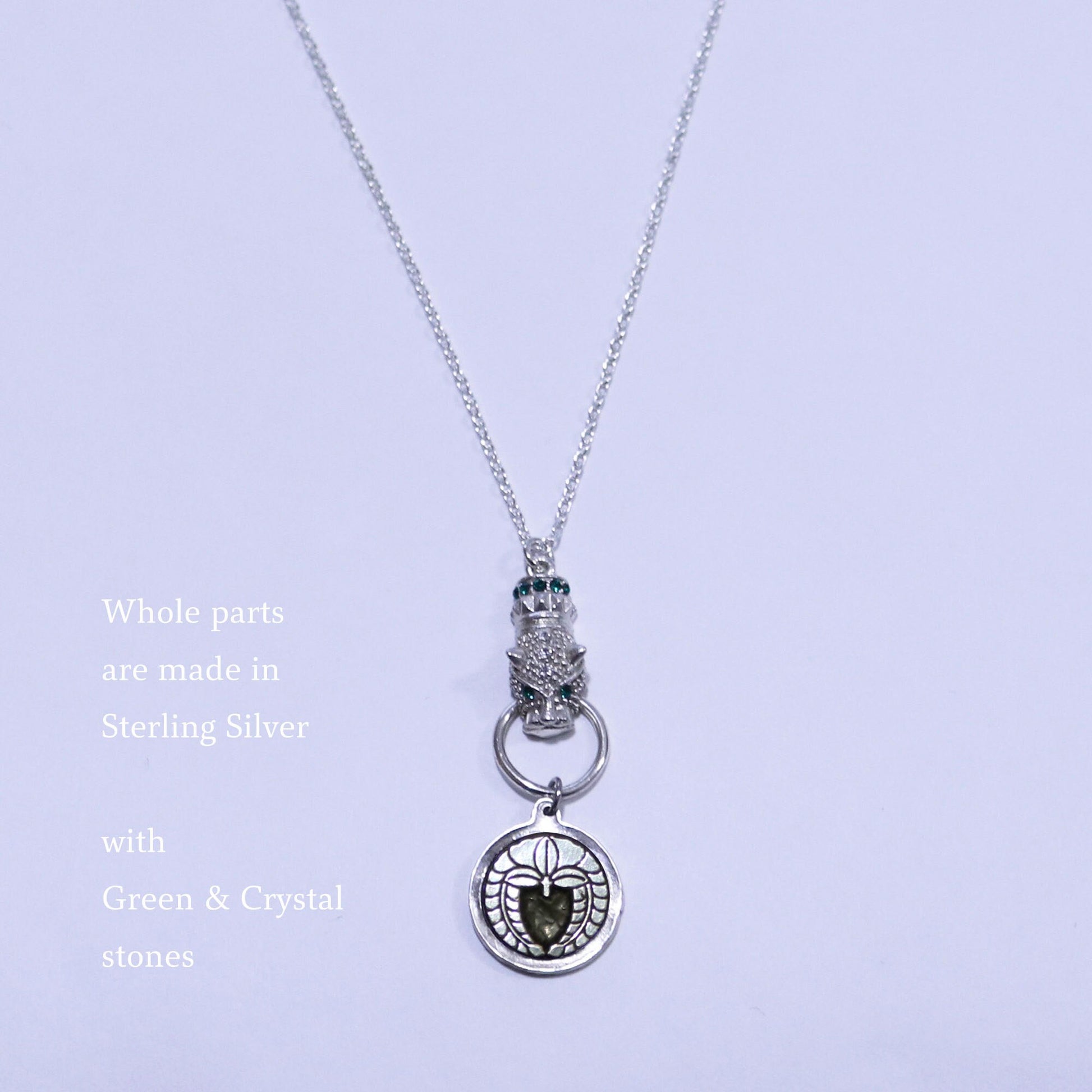 Kamon Jaguar Necklace - Weeping Wisteria in a circle