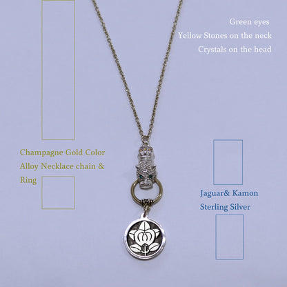 Kamon Jaguar Necklace - Hikone Tachibana - Hikone Mandarine Orange