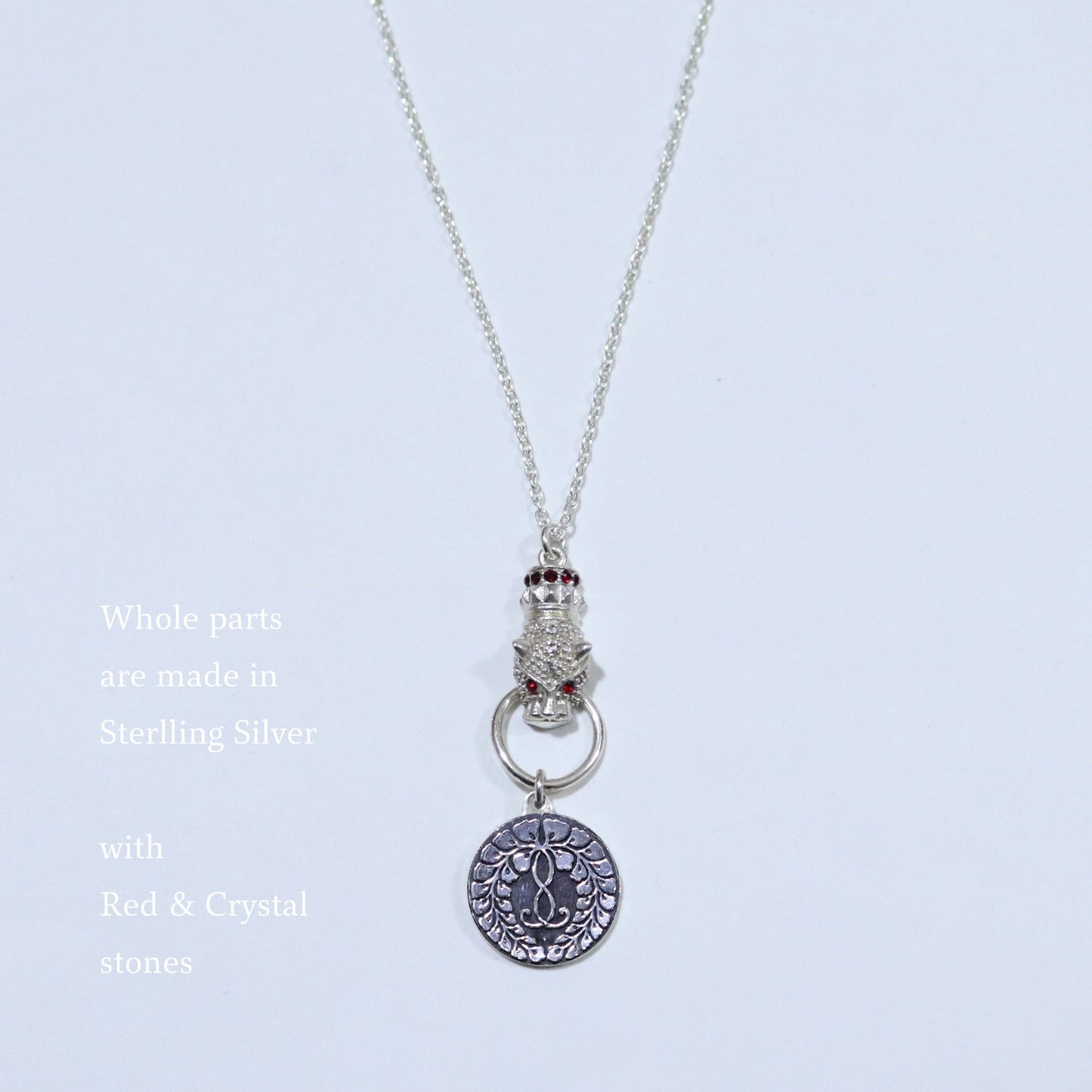 Kamon Jaguar Necklace -  Rokujo Wisteria - Japanese Kamon