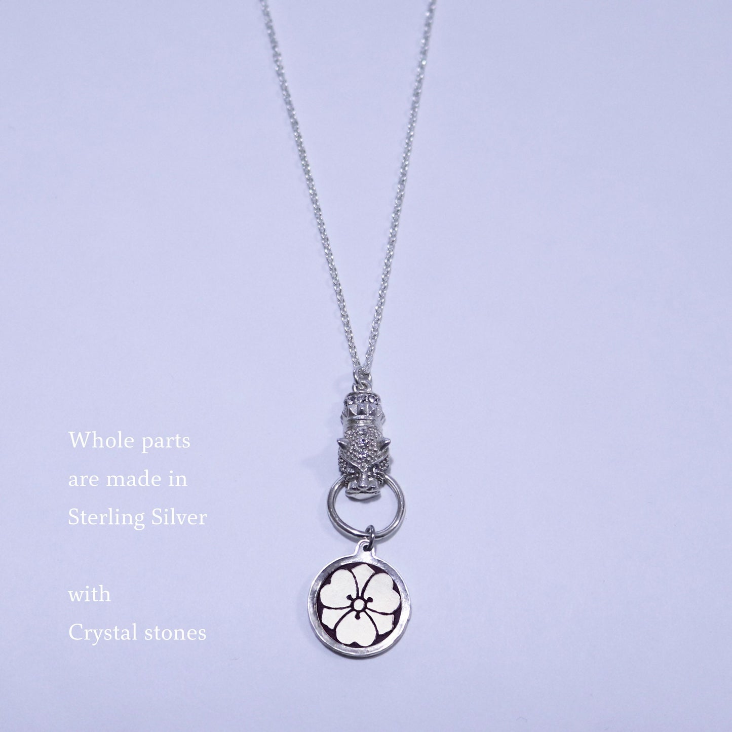 Kamon Jaguar Necklace -  Kenkatabami in a circle - Japanese Kamon