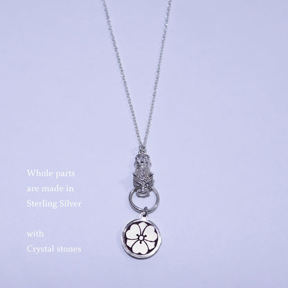 Kamon Jaguar Necklace -  Kenkatabami in a circle - Japanese Kamon