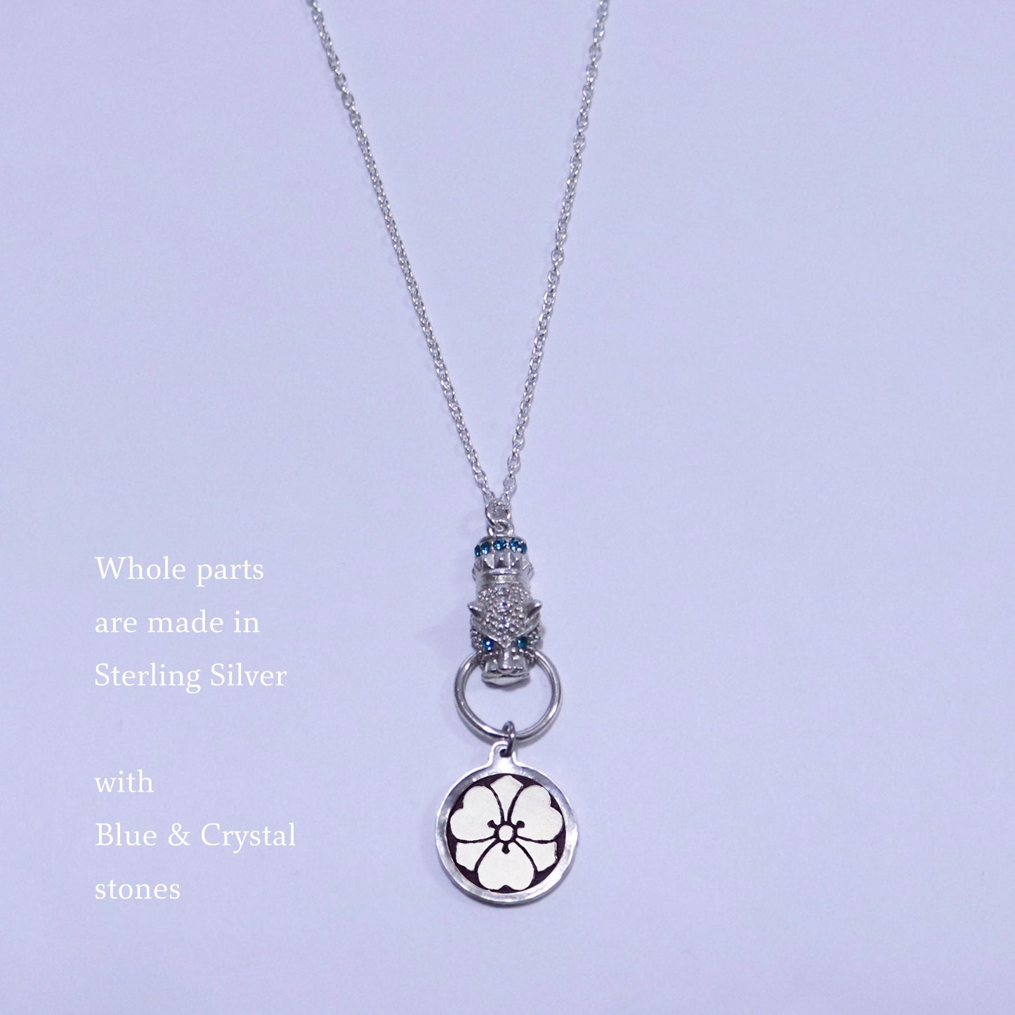 Kamon Jaguar Necklace -  Kenkatabami in a circle - Japanese Kamon