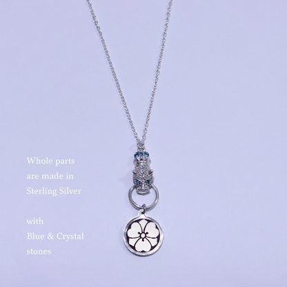 Kamon Jaguar Necklace -  Kenkatabami in a circle - Japanese Kamon