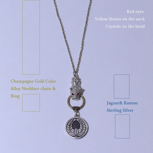 Kamon Jaguar Necklace - Going up Wisteria in a circle