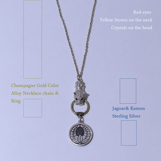 Kamon Jaguar Necklace - Going up Wisteria in a circle