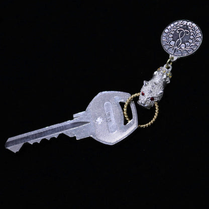 Kamon Jaguar Key accessory -  Rokujo Wisteria in a circle