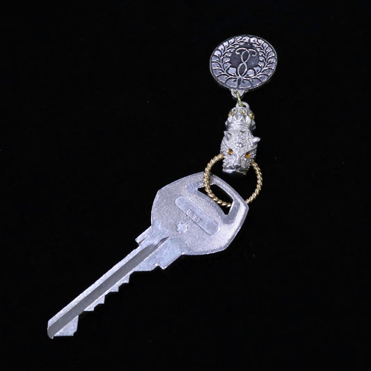Kamon Jaguar Key accessory -  Rokujo Wisteria in a circle