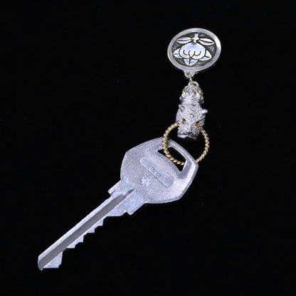 Kamon Jaguar Key accessory -  Mandarine Orange in a circle