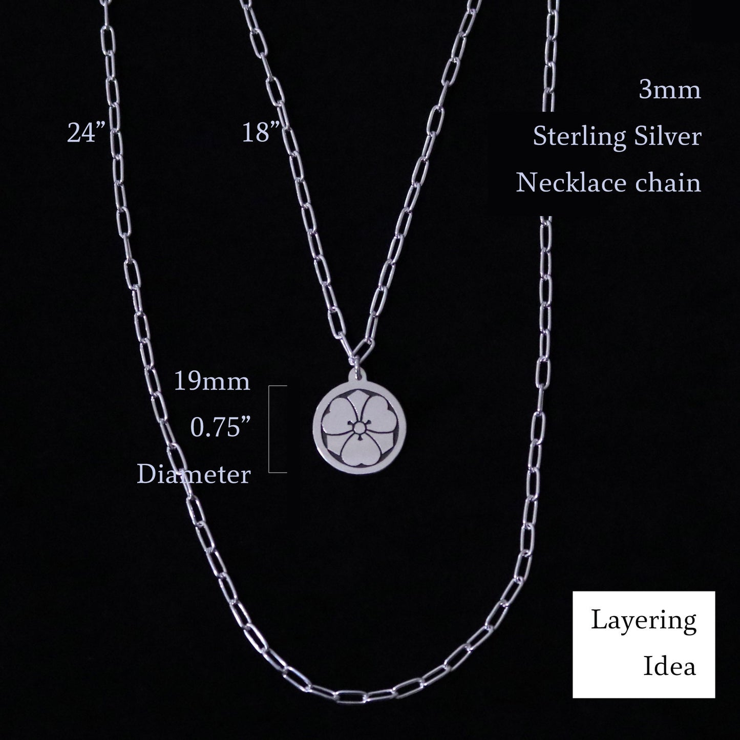 Naga Azuki Necklace Chain - Oval Necklace chain - Sterling Silver - Optional Listing