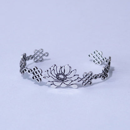 Bangle / Flower / Sterling Silver