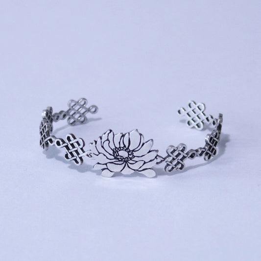 Bangle / Flower / Sterling Silver