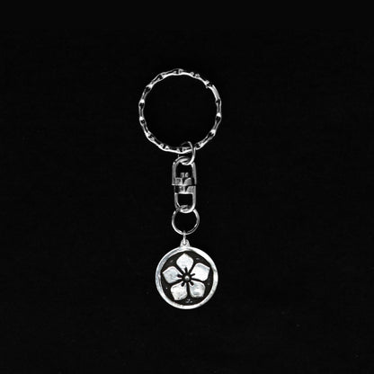 Key chain - Chinese Bellflower in a circle - Maruni Kikyo -  丸に桔梗