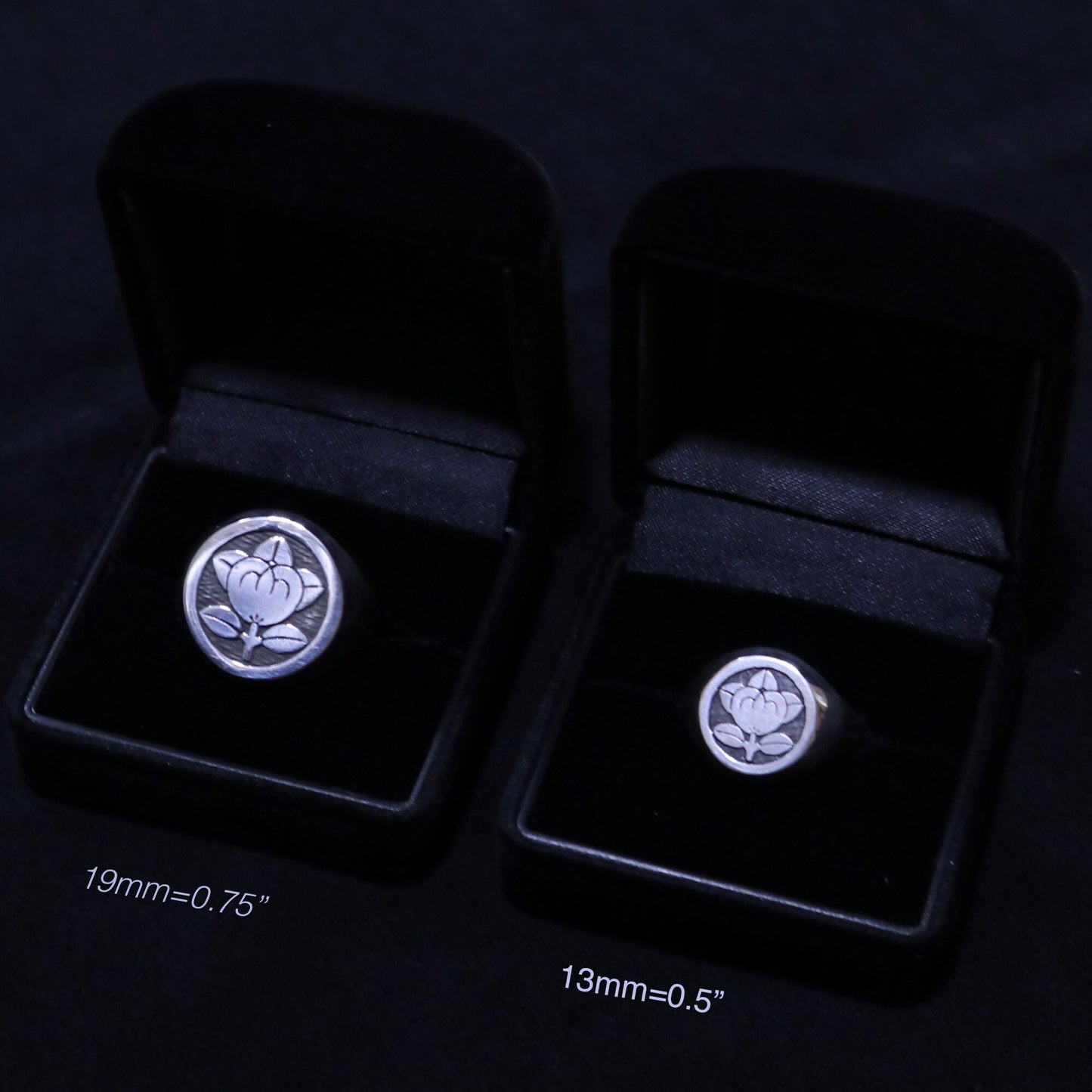 Mandarine Orange in a circle- Small Ring - Japanese Kamon ring