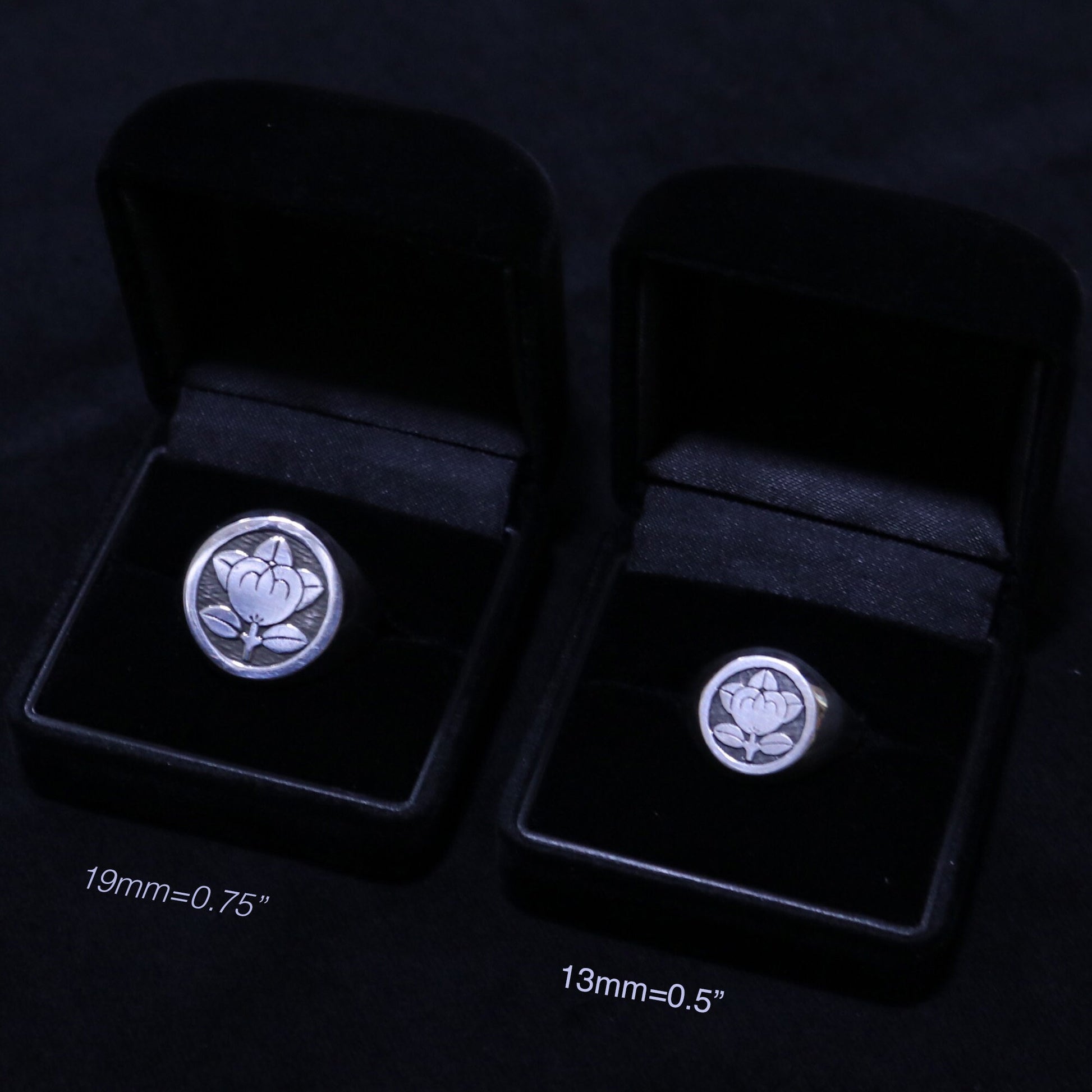 Mandarine Orange in a circle- Small Ring - Japanese Kamon ring