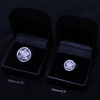 Mandarine Orange in a circle- Small Ring - Japanese Kamon ring