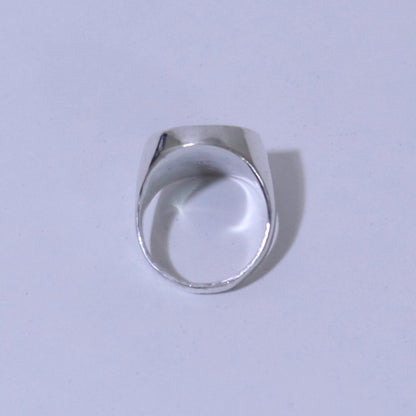 Left Leaning Three-story Pine Tree in a circle - Small Ring - Japanese Kamon ring