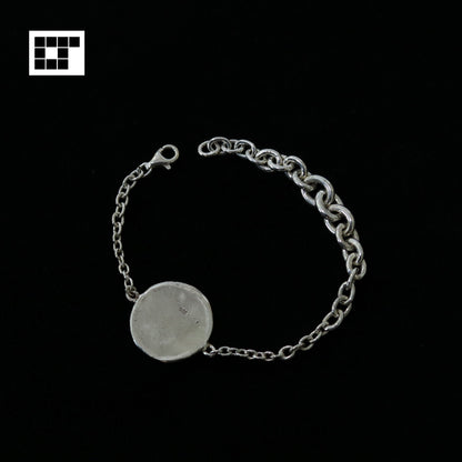 Sterling Silver Bracelet - Kamon - Japanese Clan Crest Bracelet - Maruni Gosan Kiri - Five Three Paulownia in a Circle