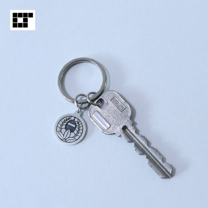 Key chain - Kanji One in growing up wisteria in a circle - 丸に上がり藤に一