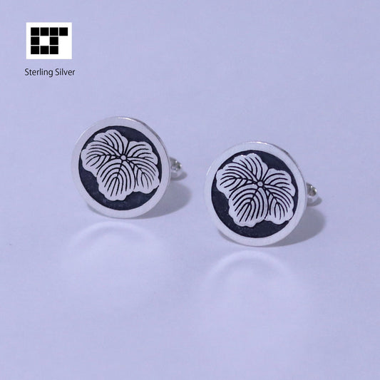 Cufflinks - Ivy in a circle -Maruni Tsuta - 丸に蔦