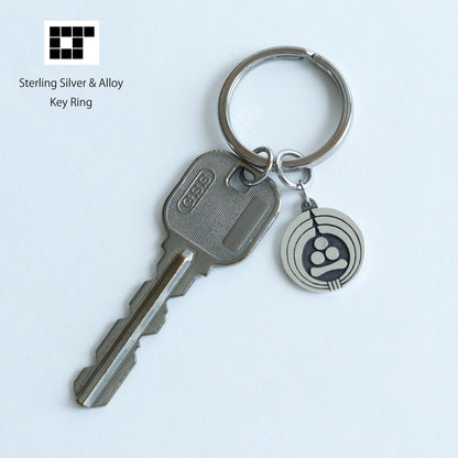 Key chain - Three stars and one in Noshi circle -  熨斗輪に三ツ星に一