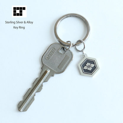 Key chain - Hanabishi in a hexagon - 亀甲花菱