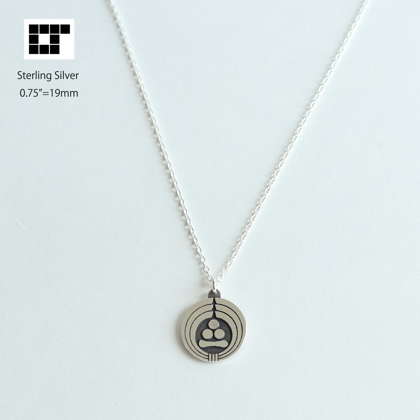 Pendant - Three stars and one in Noshi circle - 熨斗輪に三ツ星に一 : Noshiwa ni Mitsuboshini Ichi