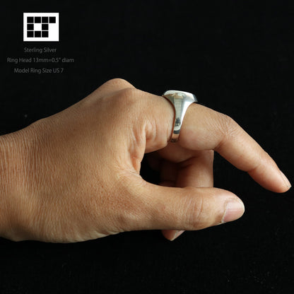 Mandarine Orange in a circle- Small Ring - Japanese Kamon ring