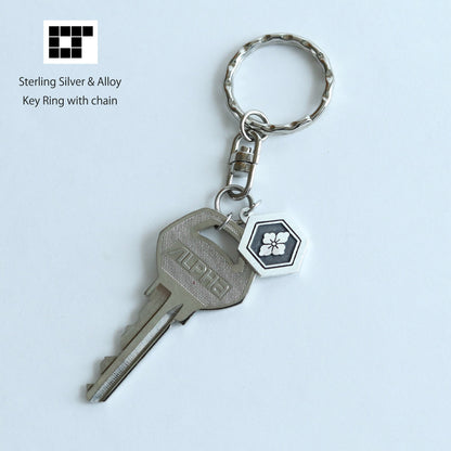Key chain - Hanabishi in a hexagon - 亀甲花菱