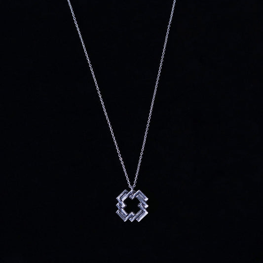 Pendant - Square Knot - Kamon Necklace - Japanese Clan Crest