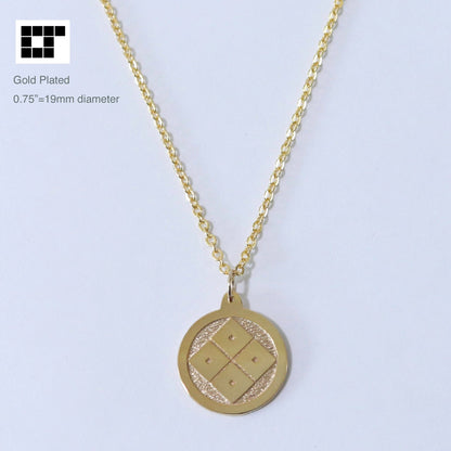 Four eyes in a circle - Kamon Necklace - Japanese Clan Crest