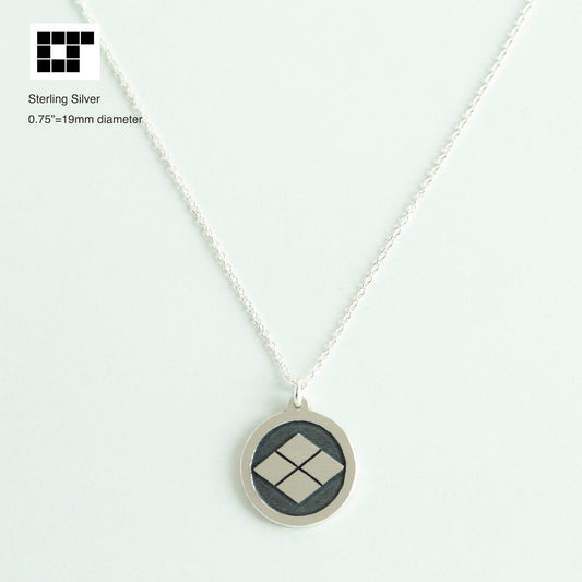 Pendant - Takeda-hishi in a circle - Kamon Pendant