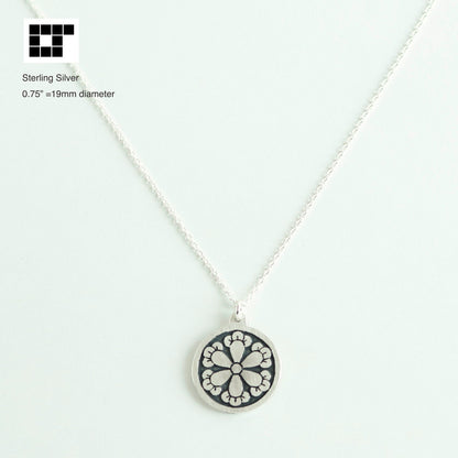 Pendant - Six Tyouji in a circle  - 丸に六つ丁字