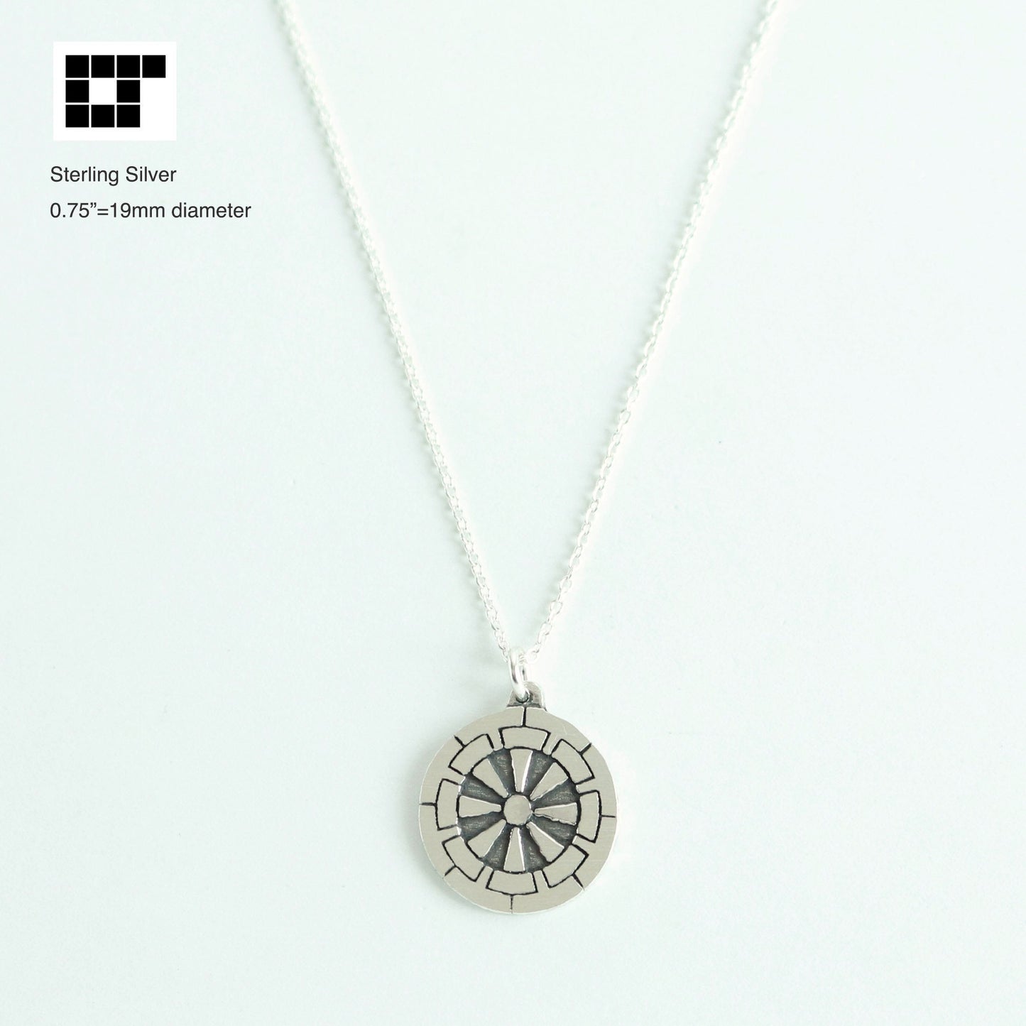 Genji Wheel - Japanese Clan Crest - Kamon Pendant