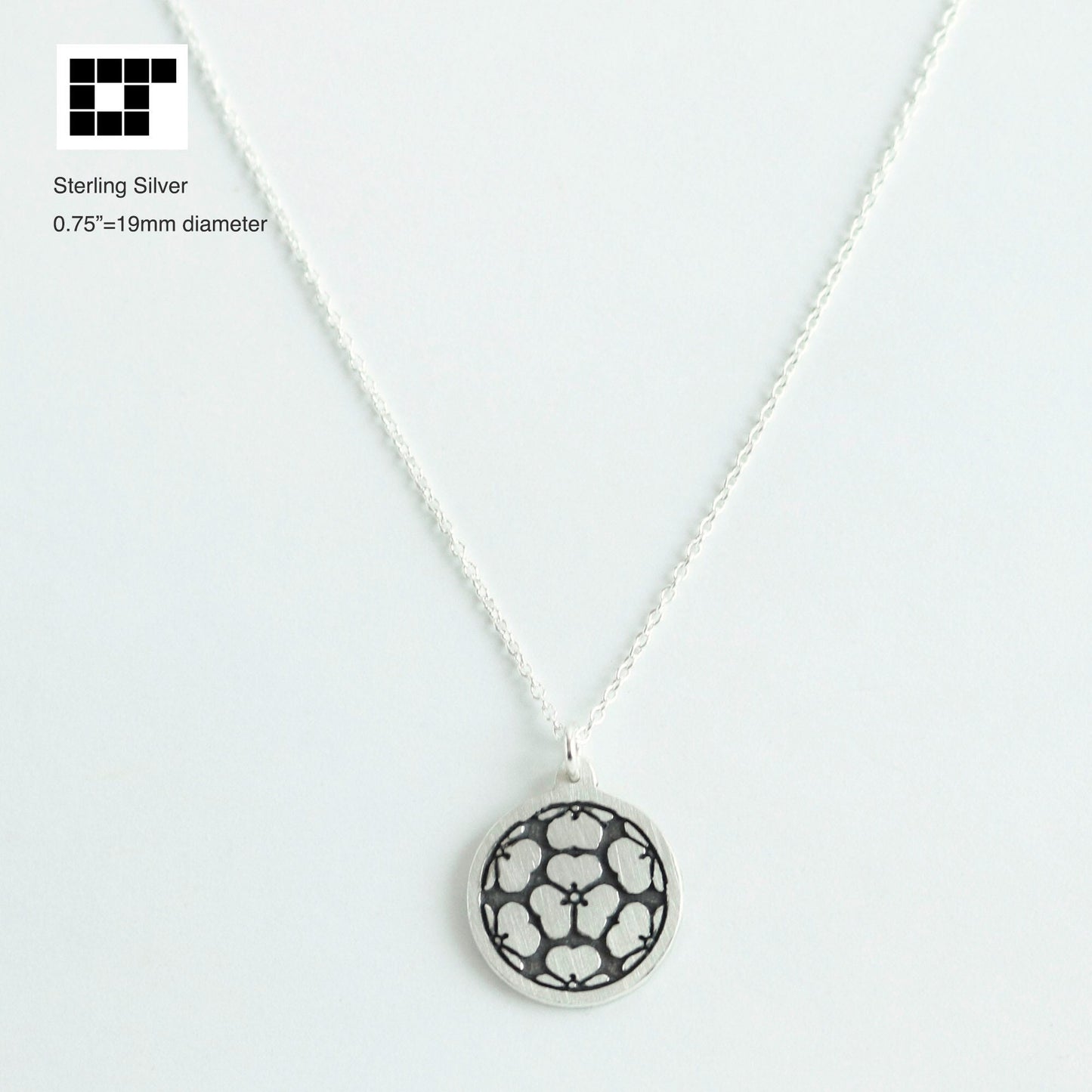 Pendant - Seven Wood Sorrel Kamon - 七つ片喰