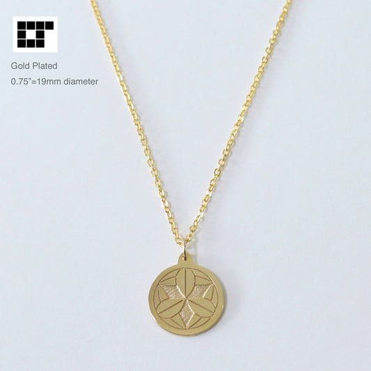 Pendant - Nine Bamboo leaves in a circle - 丸に九枚笹