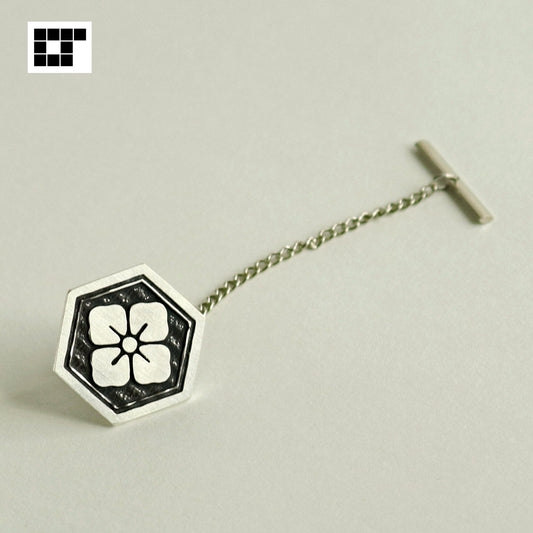 Tie tack - Hanabishi in Hexagon - Kikou hanabishi - 亀甲花菱