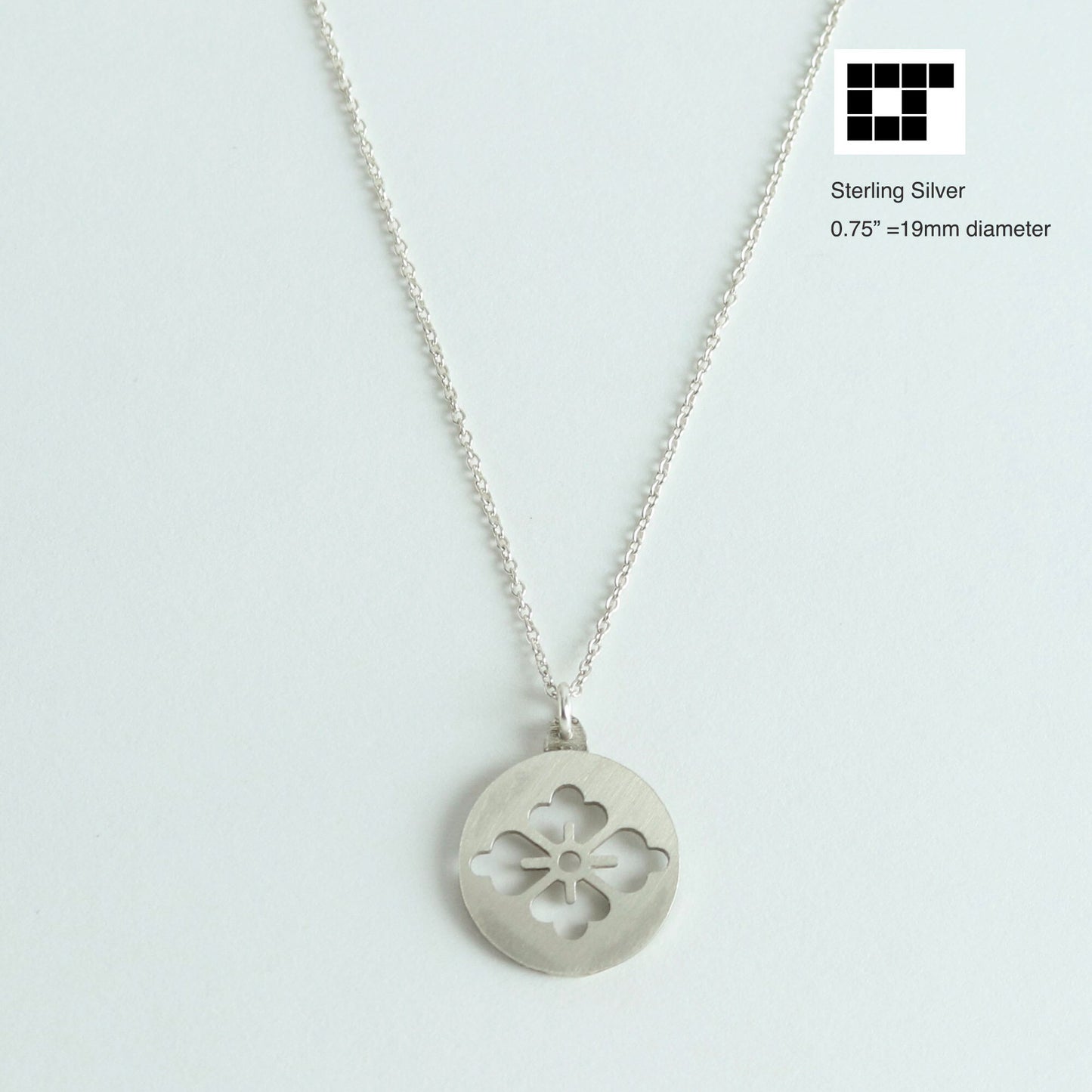 Pendant - Dark Hanabishi in a circle