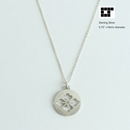 Pendant - Dark Hanabishi in a circle